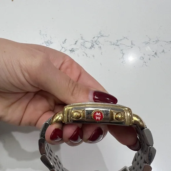 Michele Deco Two-Tone 18K Gold-Plated Diamond Watch - Picture 5 of 7